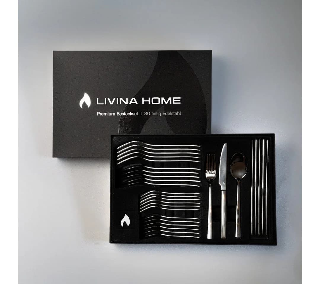 LIVINA HOME Besteck-Set 30-tlg. Edelstahl 18/10 Silber - Bild 4