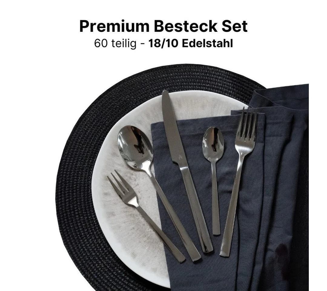 LIVINA HOME Besteck-Set Edelstahl 18/10 Silber Modern - Bild 5