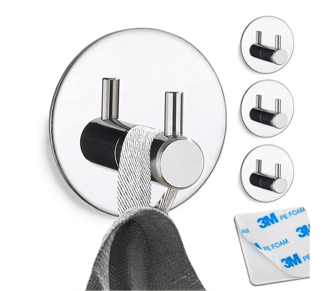 LIVINA HOME Handtuchhaken selbstklebend Edelstahl Silber - Bild 2