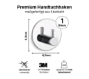 LIVINA HOME Handtuchhaken selbstklebend Edelstahl Silber Bild 3