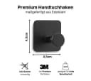 LIVINA HOME Handtuchhaken selbstklebend Edelstahl Schwarz/Silber 4er Set Bild 1