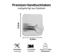 LIVINA HOME Handtuchhaken selbstklebend Edelstahl Silber 4er-Set Bild 1