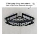LIVINA HOME Duschablage ohne Bohren, Duschablage zum Hängen, Duschkorb Eck in Schwarz, 1-tlg., Eck Badregal, Duschregal, Duschzubehör, Badezimmerorganizer, +4 Haken Bild 1
