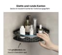 LIVINA HOME Duschablage ohne Bohren, Duschablage zum Hängen, Duschkorb Eck in Schwarz, 1-tlg., Eck Badregal, Duschregal, Duschzubehör, Badezimmerorganizer, +4 Haken Bild 5