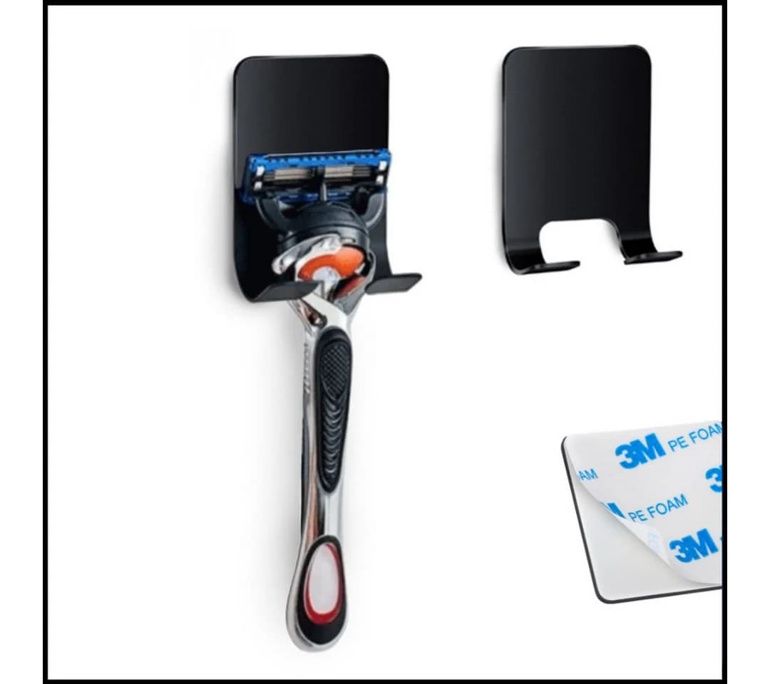 LIVINA HOME Handtuchhaken Set 4-tlg. Schwarz/Silber Edelstahl ohne Bohren