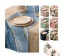 LIVINA HOME Tischläufer Premium Tischdecke abwaschbar, Tischband, moderne Leinenoptik Decke, Tischtuch, Gartentischdecke, Tafeltuch, Valentinstag Geschenk Bild 2