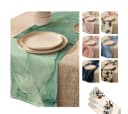 LIVINA HOME Tischläufer Premium Tischdecke abwaschbar, Tischband, moderne Leinenoptik Decke, Tischtuch, Gartentischdecke, Tafeltuch, Valentinstag Geschenk Bild 2