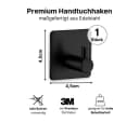 LIVINA HOME Handtuchhaken selbstklebend Bad und Küche, Edelstahl Bild 1