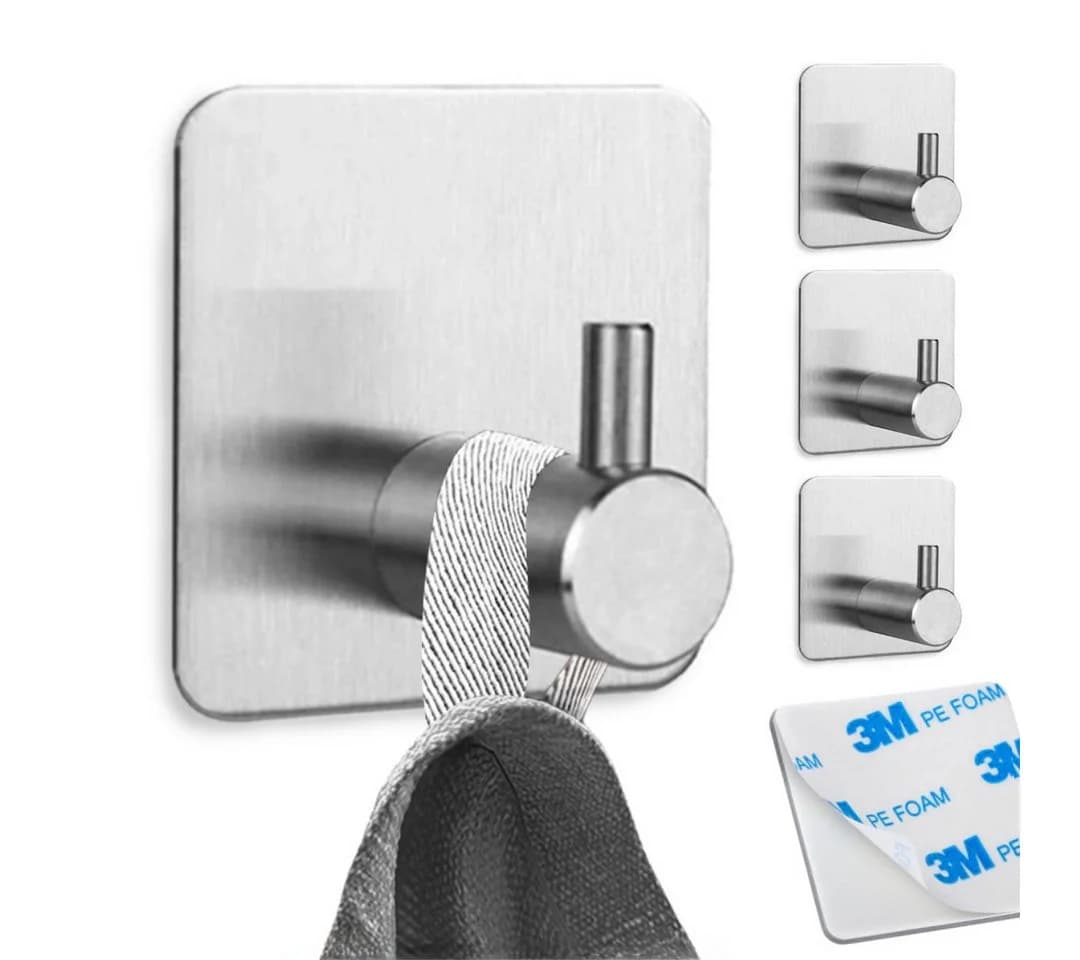 LIVINA HOME Handtuchhaken selbstklebend Edelstahl silber - Bild 2