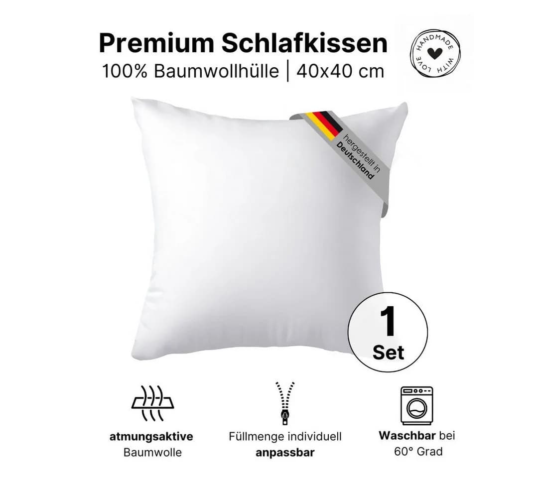 LIVINA HOME Schlafkissen Premium Kopfkissen Baumwolle 100%