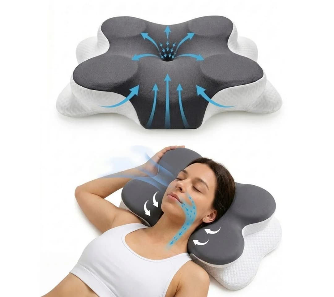 LIVINA HOME Nackenstützkissen Premium Memory Foam Grau Orthopädisch - Bild 2