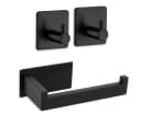 LIVINA HOME Handtuchhaken & Toilettenpapierhalter Set Schwarz Edelstahl Bild 2