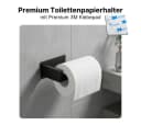 LIVINA HOME Handtuchhaken & Toilettenpapierhalter Set Schwarz Edelstahl Bild 4