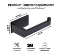 LIVINA HOME Handtuchhaken & Toilettenpapierhalter Set Schwarz Edelstahl Bild 5