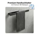 LIVINA HOME Handtuchhaken Set Schwarz Selbstklebend Edelstahl Bild 4