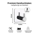 LIVINA HOME Handtuchhaken & Halter Set Edelstahl Selbstklebend Silber Bild 3