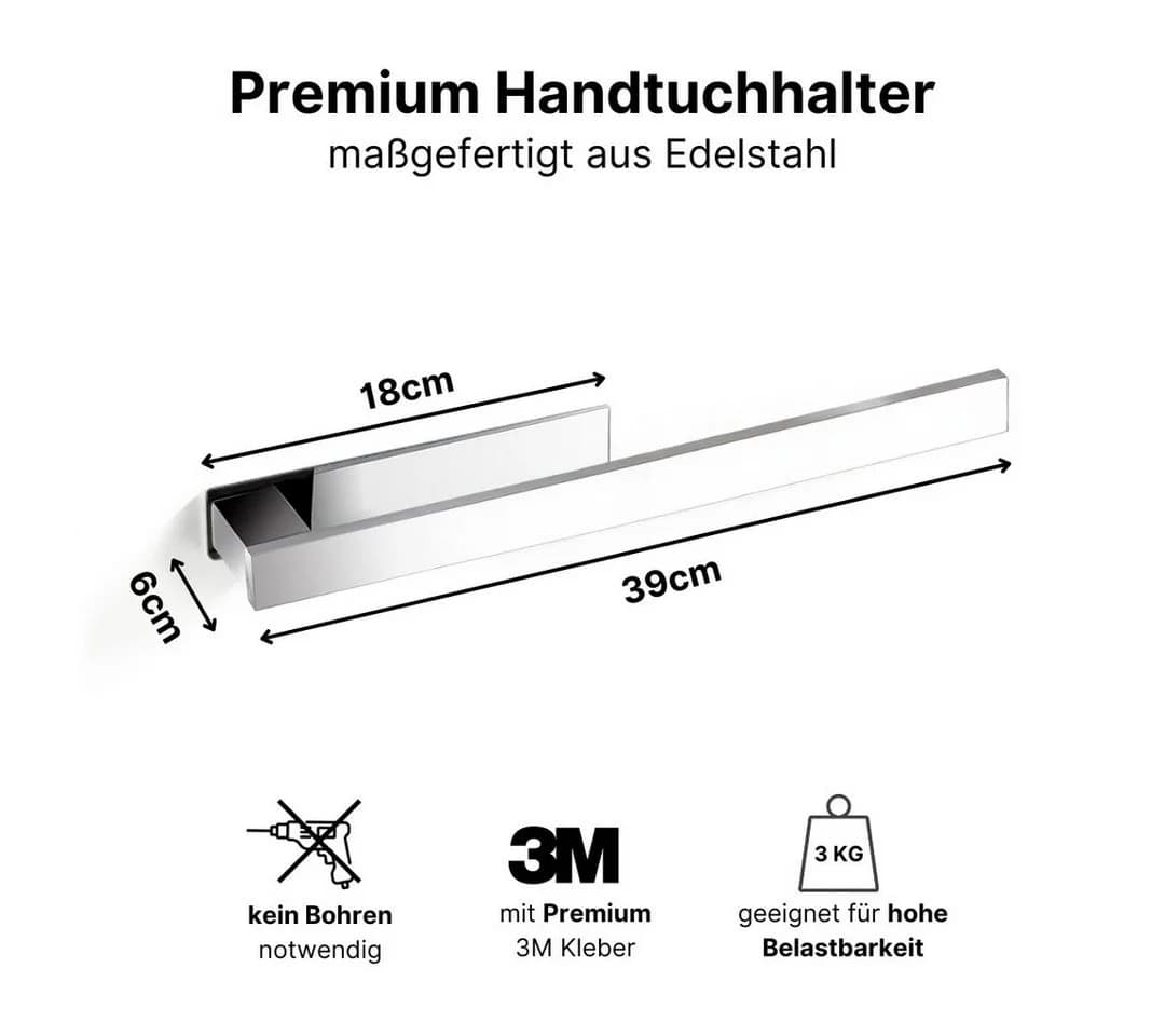 LIVINA HOME Handtuchhaken & Halter Set Edelstahl Selbstklebend Silber - Bild 5