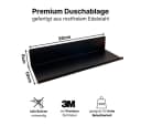 LIVINA HOME Handtuchhaken Set mit Duschablage selbstklebend Schwarz Bild 5
