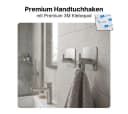 LIVINA HOME Handtuchhaken Set mit Duschablage Edelstahl Selbstklebend Silber Bild 1