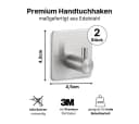LIVINA HOME Handtuchhaken Set mit Duschablage Edelstahl Selbstklebend Silber Bild 3