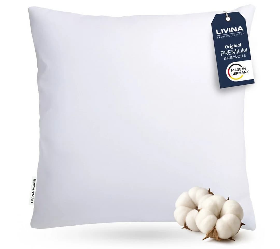 LIVINA HOME Baumwollkissen Premium 100% Baumwolle Microfaser - Bild 2