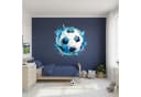 nikima Wandtattoo Fußball blau schwarz Aquarell Design Bild 3