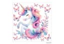 nikima Wandtattoo Einhorn mit Schmetterlingen Bunt PVC-Folie Bild 3
