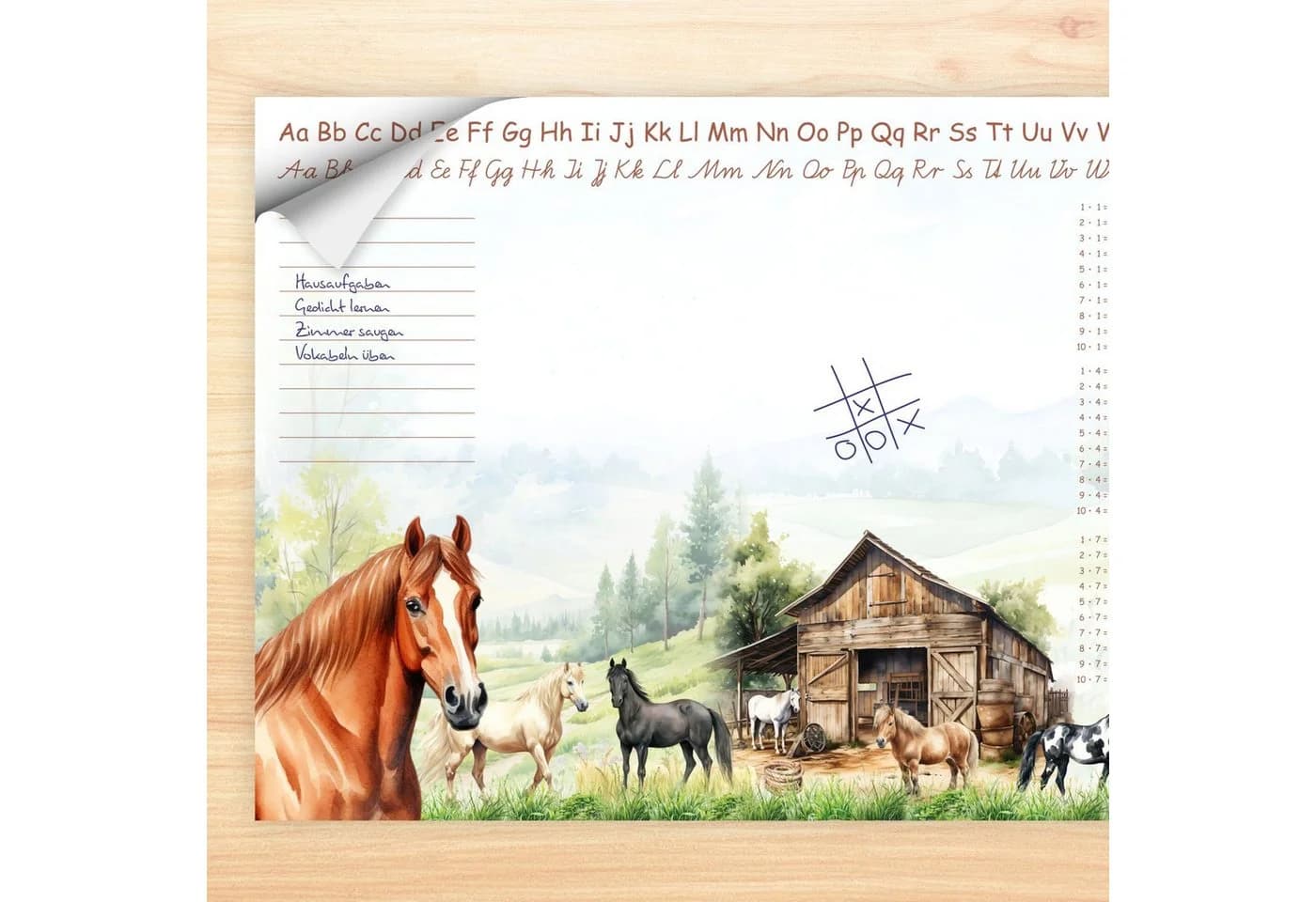 nikima Schreibtischunterlage A3 Pferde Pony mit Lernfunktion - Bild 5