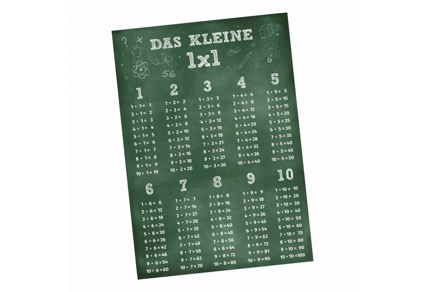 nikima Poster Kinder Lernposter - das kleine 1x1 Tafel Bunt - Bild 2