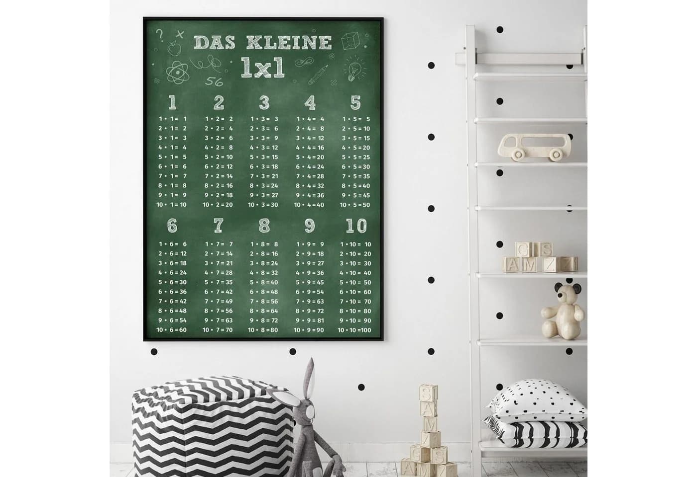 nikima Poster Kinder Lernposter - das kleine 1x1 Tafel Bunt - Bild 5