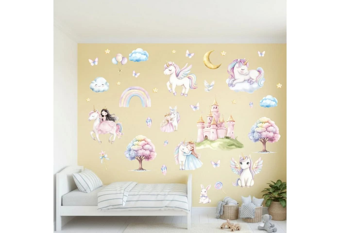 nikima Wandtattoo Einhorn Schloss Prinzessin