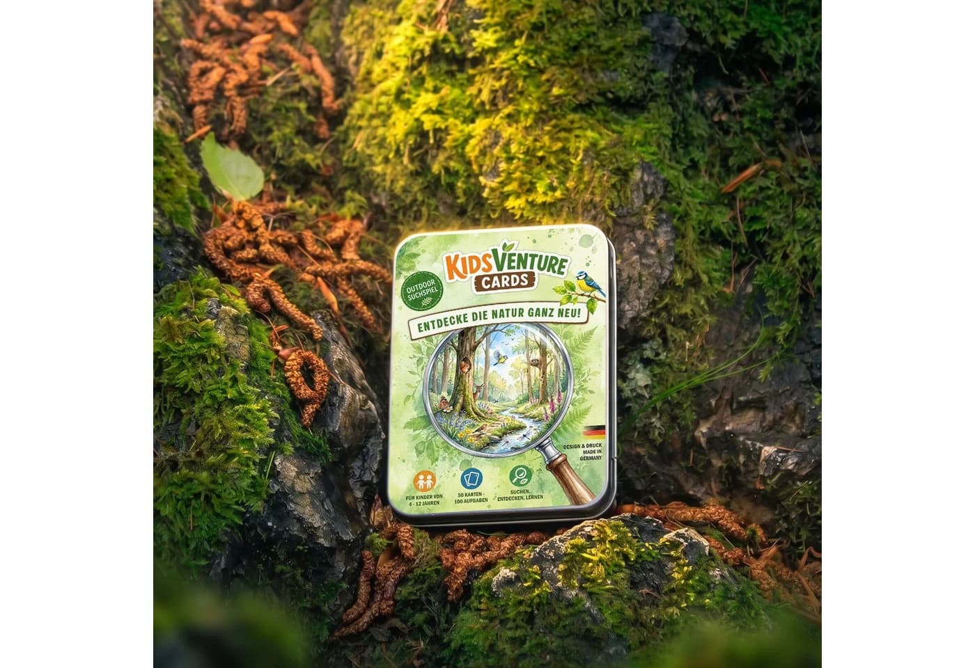 nikima Outdoor Suchspiel Kinder 50 Karten Naturspiel in Metalldose - Bild 3