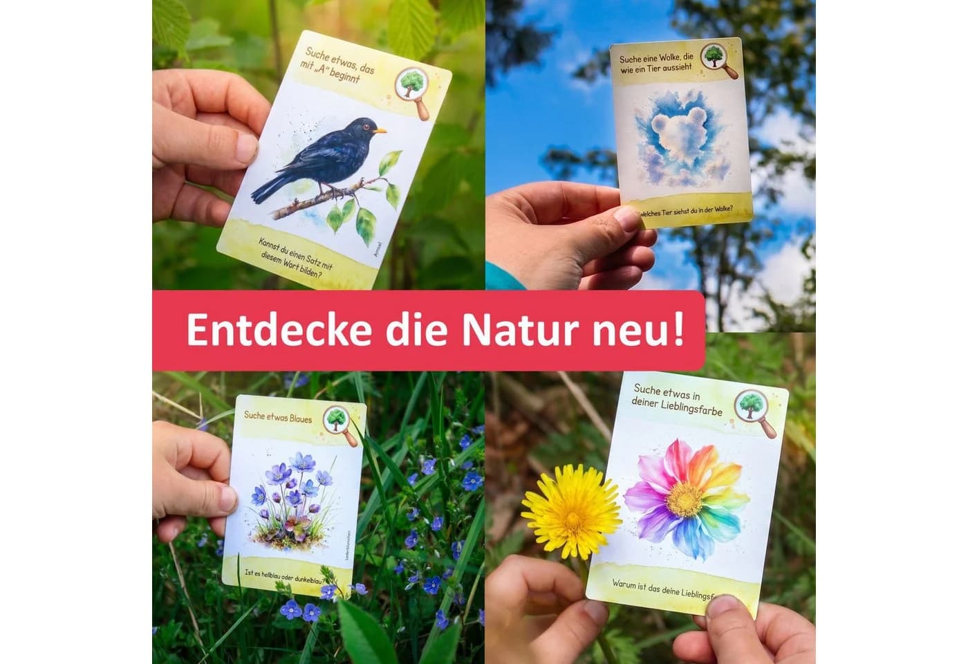 nikima Outdoor Suchspiel Kinder 50 Karten Naturspiel in Metalldose - Bild 5