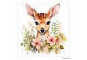 nikima Wandtattoo Reh mit Blumen PVC-Folie Bunt Bild 5