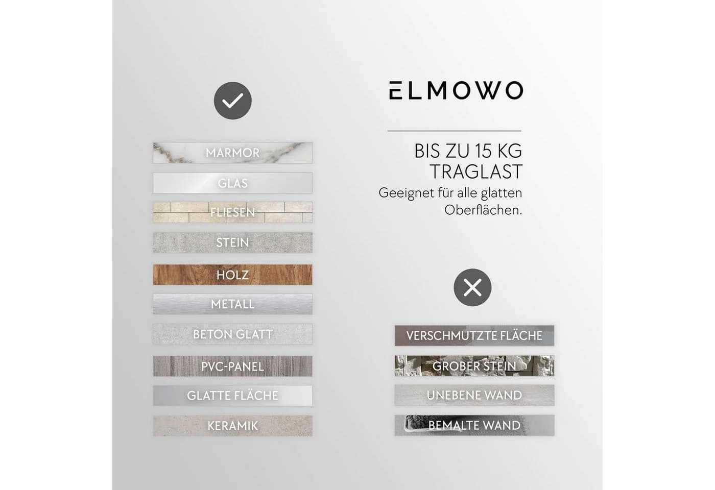 ELMOWO Handtuchhalter Gold Selbstklebend Edelstahl Ohne Bohren - Bild 5