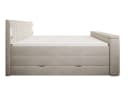 wonello Boxspringbett FLY mit TV-Lift, Bettkasten, LED-Beleuchtung, Samt, Beige Bild 5
