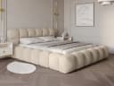 wonello Polsterbett Mira mit Bettkasten Boucle-Stoff Beige Bild 2