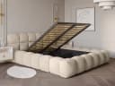 wonello Polsterbett Mira mit Bettkasten Boucle-Stoff Beige Bild 3