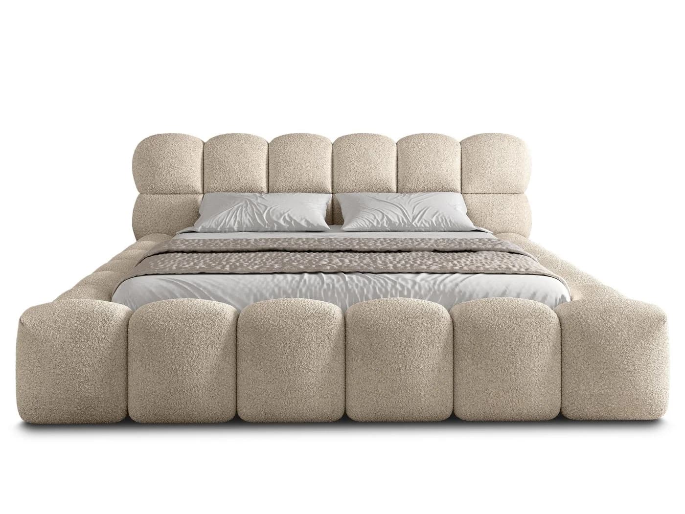 wonello Polsterbett Mira mit Bettkasten Boucle-Stoff Beige - Bild 4