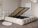 wonello Polsterbett Mira mit Bettkasten und Lattenrost Boucle Hellbeige Bild 3