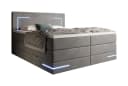 wonello Boxspringbett Detroit Samt grau mit LED Beleuchtung und Bettkasten Bild 3
