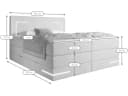 wonello Boxspringbett Detroit Samt Schwarz mit LED Beleuchtung und Bettkasten Bild 5