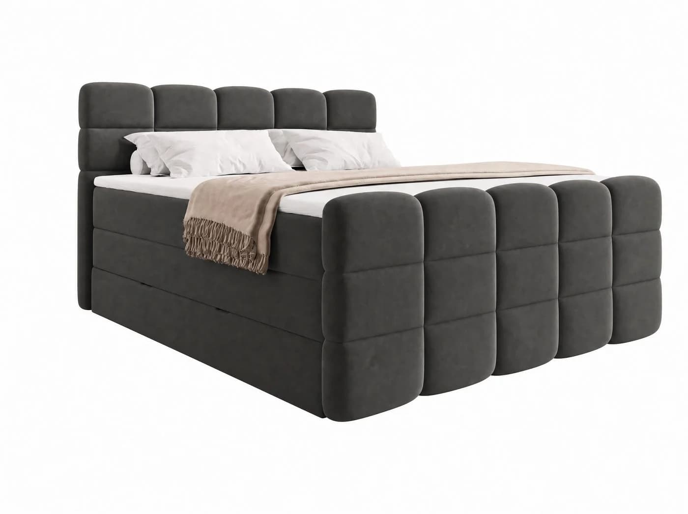 wonello Boxspringbett Carenzo Samt mit Bettkasten - Bild 3