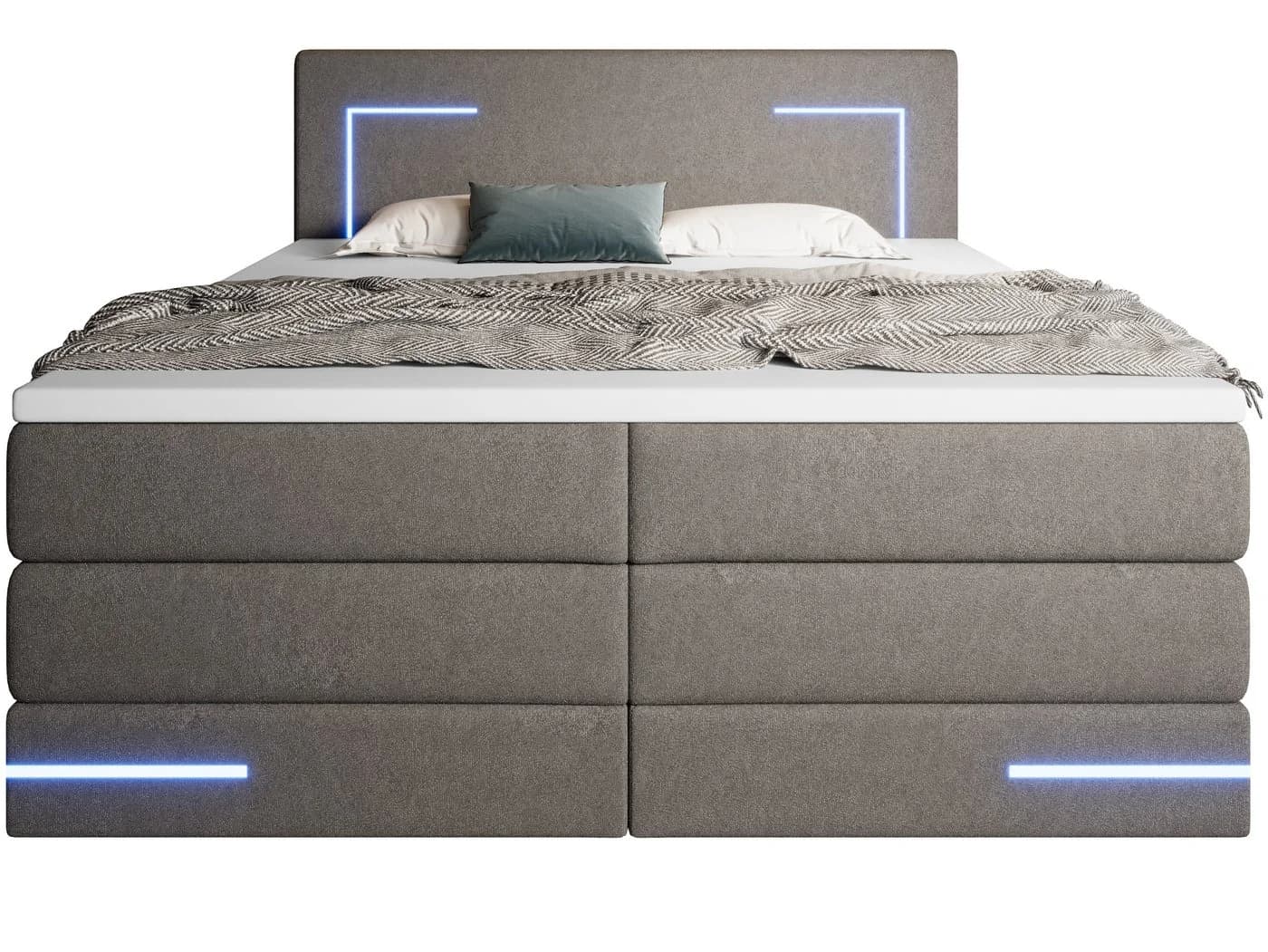 wonello Boxspringbett Detroit mit LED-Beleuchtung und Bettkasten - Bild 4