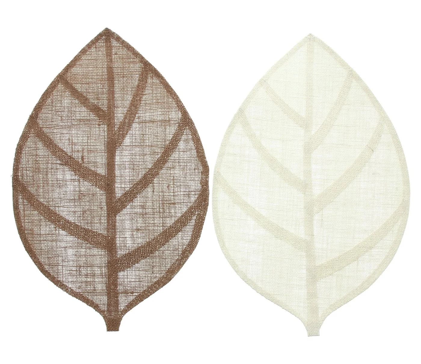 Dekoleidenschaft Platzset "Blatt" Jute Beige Braun 4er Set - Bild 2