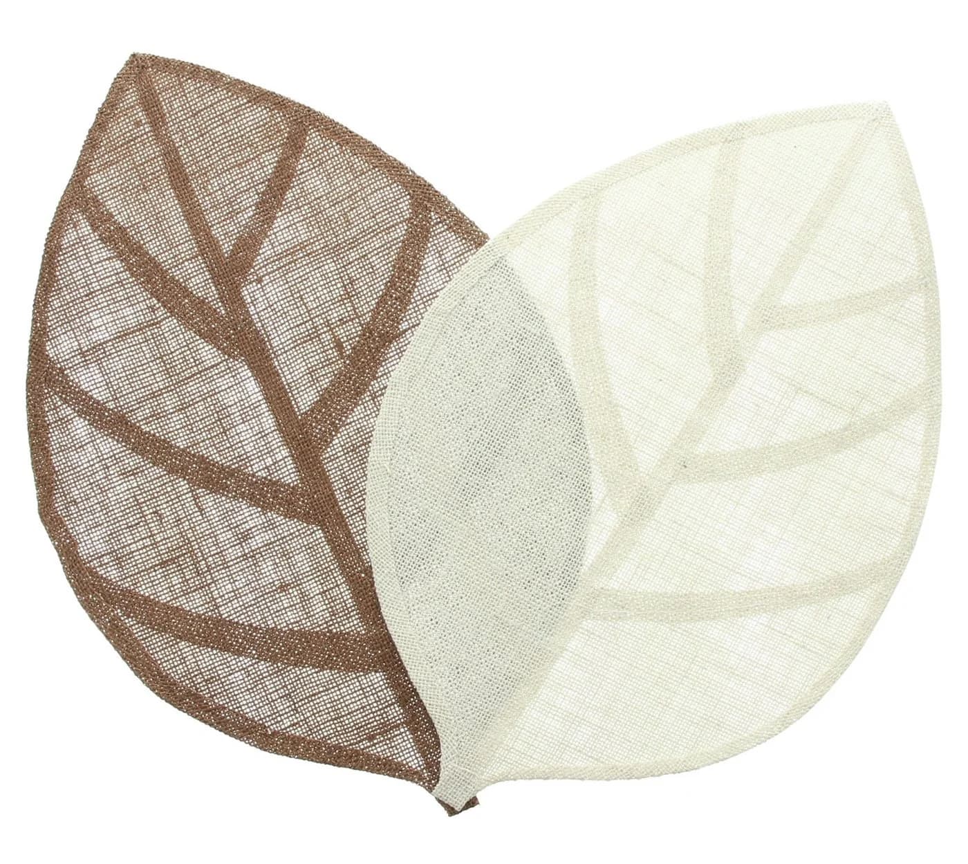 Dekoleidenschaft Platzset "Blatt" Jute Beige Braun 4er Set - Bild 3