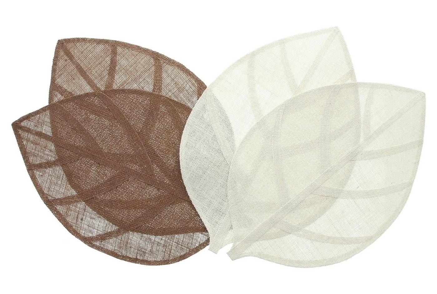 Dekoleidenschaft Platzset "Blatt" Jute Beige Braun 4er Set - Bild 4