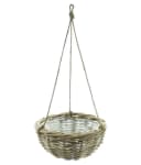 Dekoleidenschaft Blumenampel "Koboo Grey" aus Rattan grau Bild 2