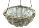Dekoleidenschaft Blumenampel "Koboo Grey" aus Rattan grau Bild 3