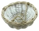 Dekoleidenschaft Blumenampel "Koboo Grey" aus Rattan grau Bild 4